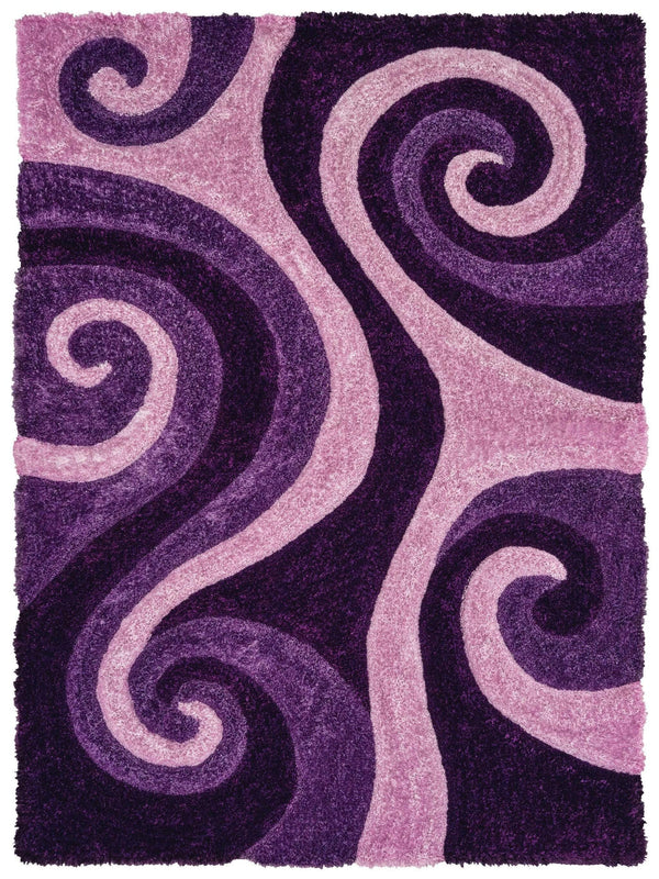 Rugs Rugs For Sale 63" x 86" x 1.2" Violet Polyester Area Rug 9191 HomeRoots