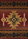 Rugs Rugs For Sale 63" x 90" x 0.45" Crimson Polypropylene Area Rug 9265 HomeRoots