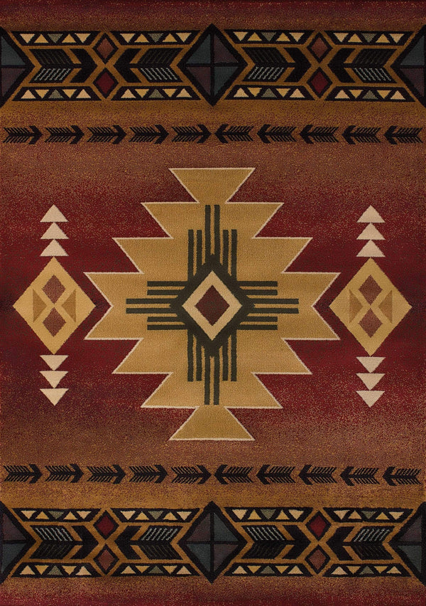 Rugs Rugs For Sale 63" x 90" x 0.45" Crimson Polypropylene Area Rug 9265 HomeRoots