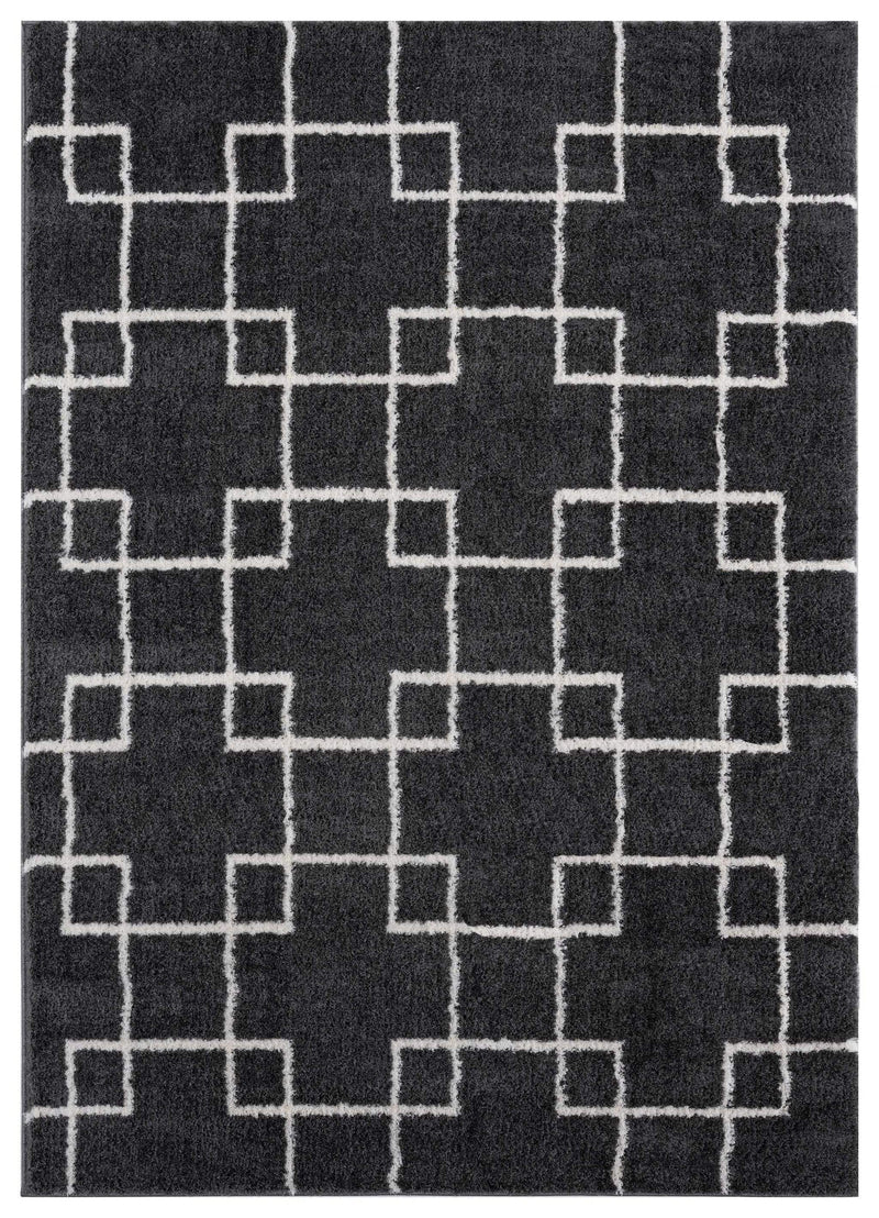 Rugs Rugs Near Me 39" x 59" x 1.2" Smoke Microfiber Polyester Mat Rug 1634 HomeRoots