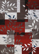 Rugs Rugs Near Me 63" x 84" x 0.43" Scarlet Polypropylene Area Rug 1394 HomeRoots