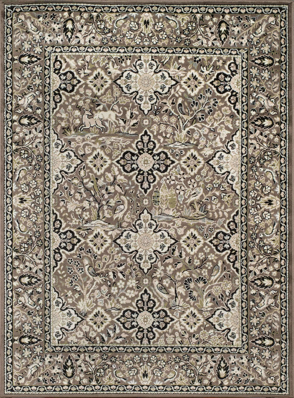 Rugs Rugs Near Me - 63" x 86" x 0.3" Taupe Olefin Area Rug HomeRoots