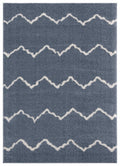 Rugs Rugs Near Me - 63" x 86" x 1.2" Blue/Grey Microfiber Polyester Area Rug HomeRoots