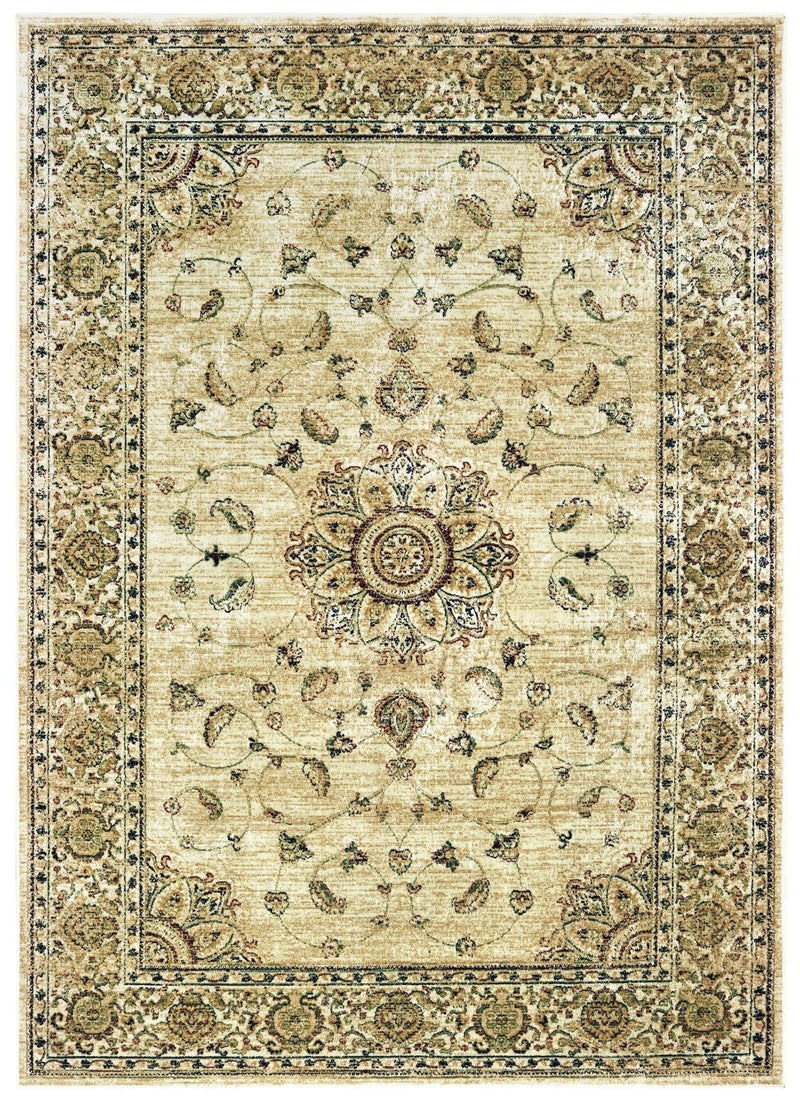Rugs Rugs USA - 23" x 39" x 0.13" Ivory Viscose Accent Rug HomeRoots