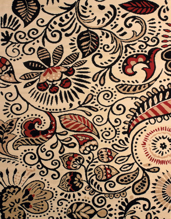 Rugs Rugs USA - 23" x 39" x 0.31" Ivory Polypropylene Accent Rug HomeRoots