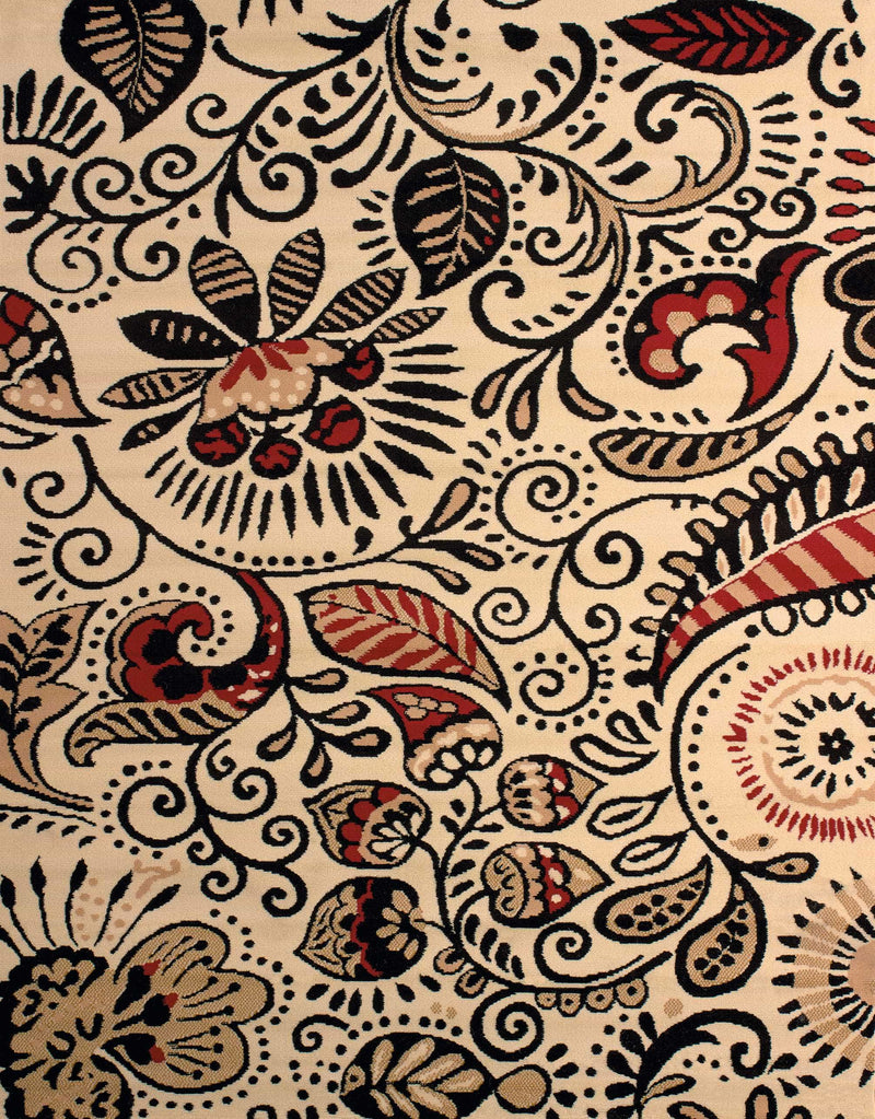 Rugs Rugs USA - 23" x 39" x 0.31" Ivory Polypropylene Accent Rug HomeRoots