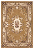 Rugs Rugs USA 3'3" x 4'11" Polypropylene Beige/Ivory Area Rug 3670 HomeRoots