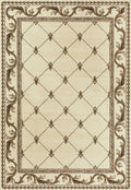 Rugs Rugs USA 3'3" x 4'11" Polypropylene Ivory Area Rug 3684 HomeRoots