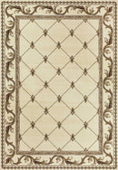 Rugs Rugs USA 3'3" x 4'11" Polypropylene Ivory Area Rug 3684 HomeRoots