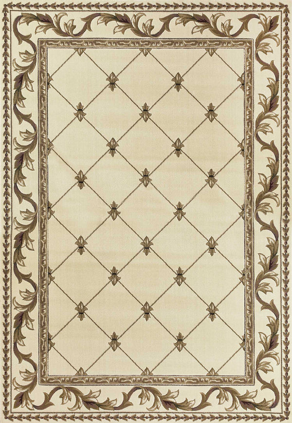 Rugs Rugs USA 3'3" x 4'11" Polypropylene Ivory Area Rug 3684 HomeRoots