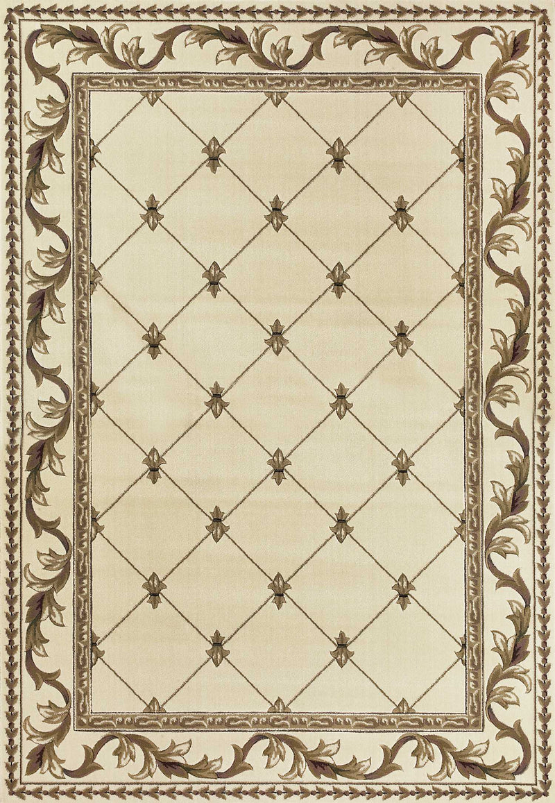 Rugs Rugs USA 3'3" x 4'11" Polypropylene Ivory Area Rug 3684 HomeRoots