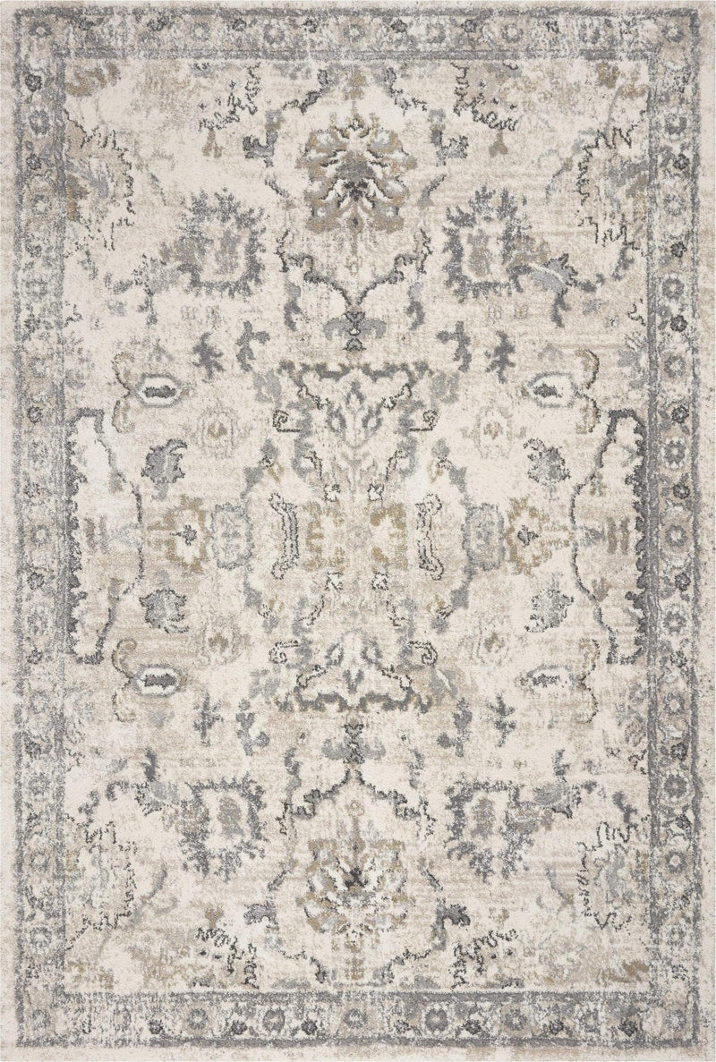 Rugs Rugs USA 3'3" x 4'11" Polypropylene Ivory Area Rug 3869 HomeRoots