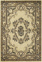 Rugs Rugs USA - 3'3" x 4'11" Polypropylene Ivory/Blue Area Rug HomeRoots
