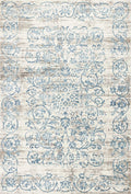 Rugs Rugs USA - 3'3" x 4'7" Polypropylene Ivory/Blue Area Rug HomeRoots