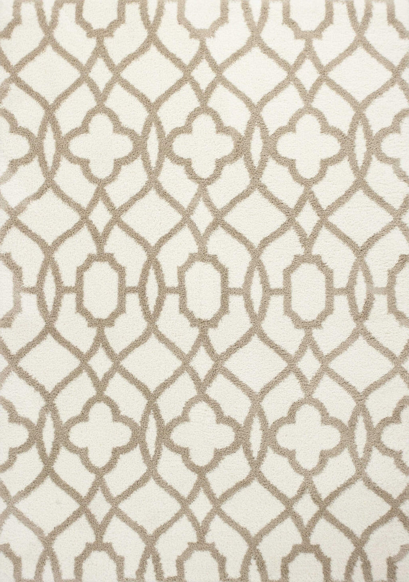 Rugs Rugs USA - 3'3" x 5'3" Microfiber Ivory/Beige Area Rug HomeRoots
