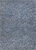 Rugs Rugs USA - 3'3" x 5'3" Polyester Indigo/Ivory Heather Area Rug HomeRoots