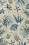 Rugs Rugs USA 3'3" x 5'3" UV-treated Polypropylene Ivory/Blue Area Rug 3848 HomeRoots