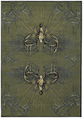 Rugs Rugs USA - 31" x 50" x 0.47" Smoke Blue Polypropylene Mat Rug HomeRoots