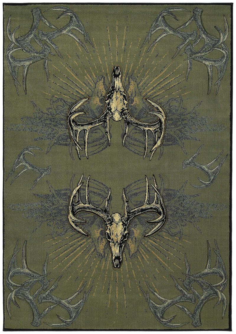 Rugs Rugs USA - 31" x 50" x 0.47" Smoke Blue Polypropylene Mat Rug HomeRoots