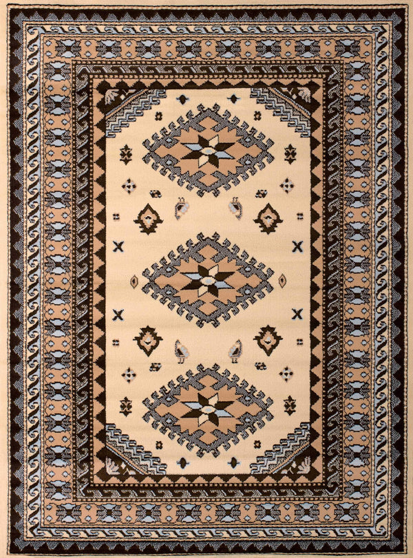 Rugs Rugs USA 33" x 39" x 0.31" Ivory Polypropylene Accent Rug 8722 HomeRoots