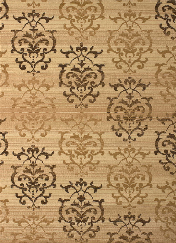 Rugs Rugs USA 63" x 86" x 0.31" Ivory Polypropylene Area Rug 8832 HomeRoots