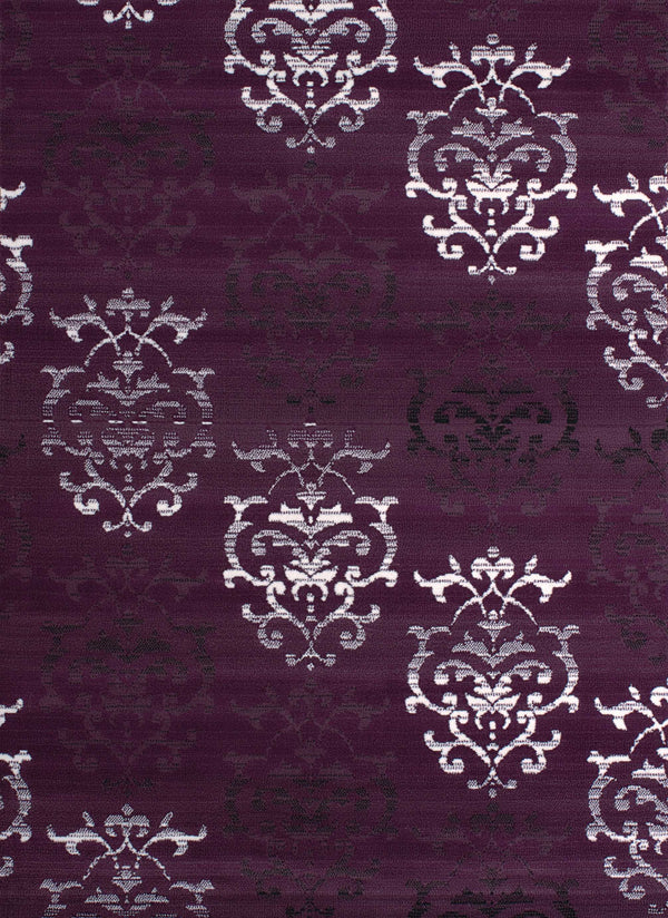 Rugs Rugs USA 63" x 86" x 0.31" Lilac Polypropylene Area Rug 8852 HomeRoots