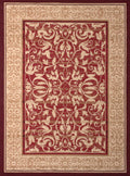 Rugs Rugs USA 63" x 86" x 0.31" Red Polypropylene Area Rug 8820 HomeRoots