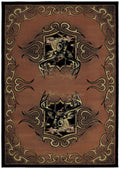 Rugs Rugs USA 63" x 90" x 0.47" Terracotta Polypropylene Area Rug 8909 HomeRoots