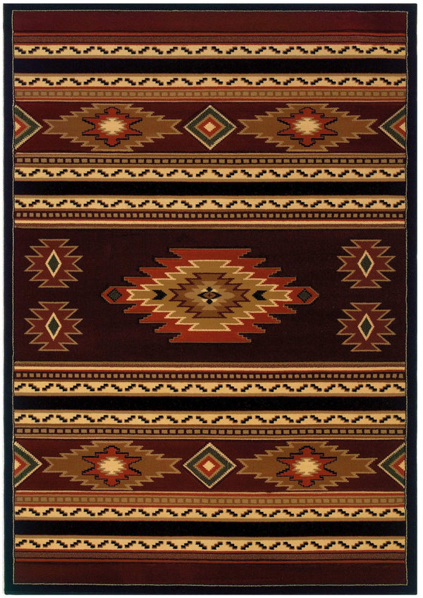 Rugs Rugs USA 63" x 90" x 0.47" Terracotta Polypropylene Area Rug 8959 HomeRoots