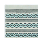 Rugs Rugs USA - 7' Square UV-treated Polypropylene Ivory/Spa Area Rug HomeRoots