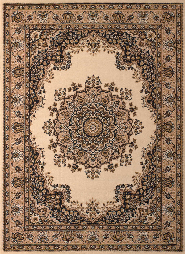 Rugs Rugs USA - 94" x 126" x 0.31" Ivory Polypropylene Oversize Rug HomeRoots