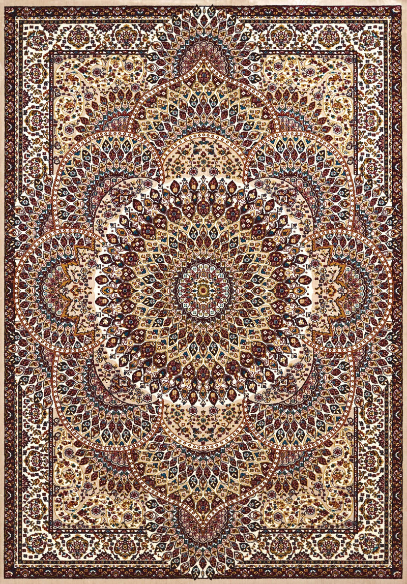 Rugs Rugs USA - 94" x 126" x 0.39" Ivory Polyester Oversize Rug HomeRoots