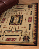 Rugs Rugs USA - 94" x 126" x 0.4" Ivory Polypropylene Oversize Rug HomeRoots