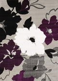 Rugs Rugs USA 94" x 126" x 0.43" Plum Polypropylene Area Rug 8677 HomeRoots