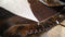 Rugs Runner Rugs - 1" x 6" Chocolate And Natural Runner Stitch Cowhide - Area Rug HomeRoots