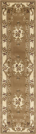 Rugs Runner Rugs 2'2" x 7'11" Runner Polypropylene Beige/Ivory Area Rug 3669 HomeRoots