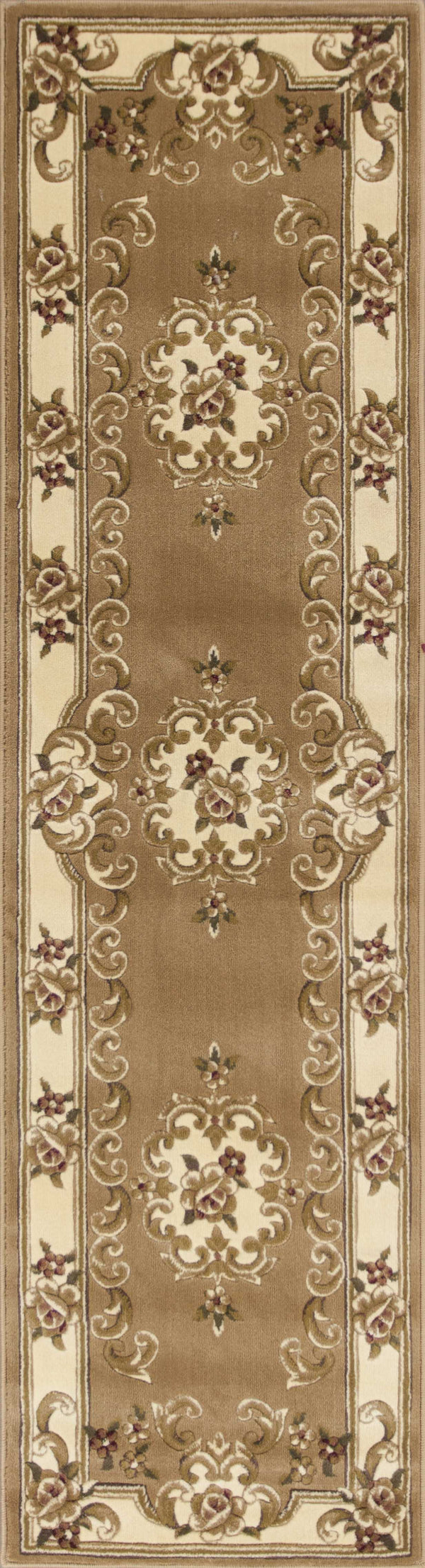 Rugs Runner Rugs 2'2" x 7'11" Runner Polypropylene Beige/Ivory Area Rug 3669 HomeRoots