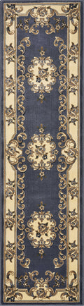 Rugs Runner Rugs - 2'2" x 7'11" Runner Polypropylene Blue Area Rug HomeRoots