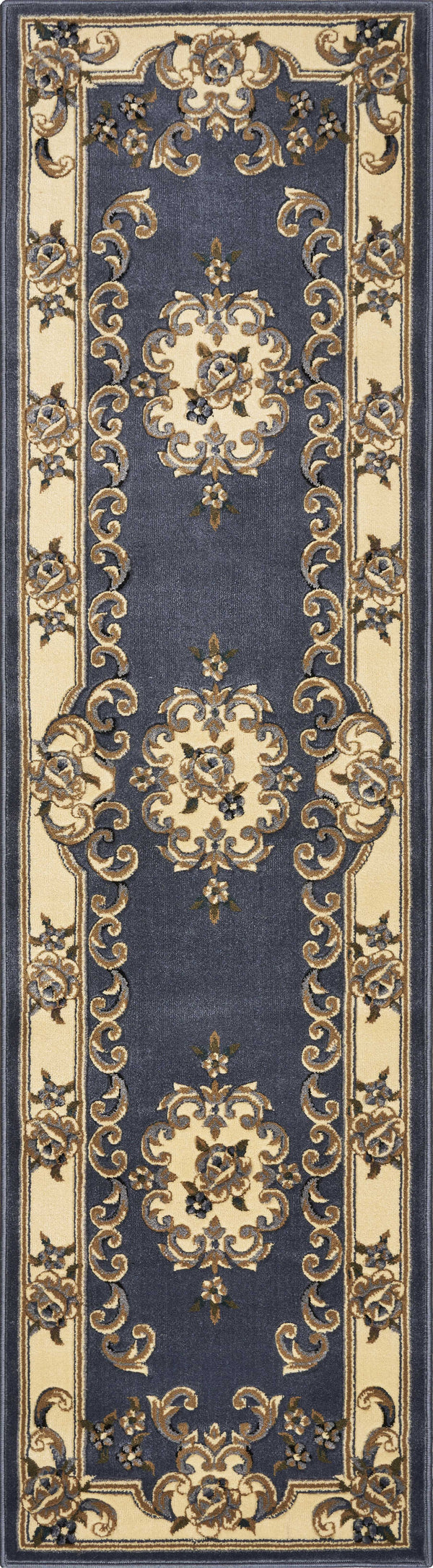 Rugs Runner Rugs - 2'2" x 7'11" Runner Polypropylene Blue Area Rug HomeRoots