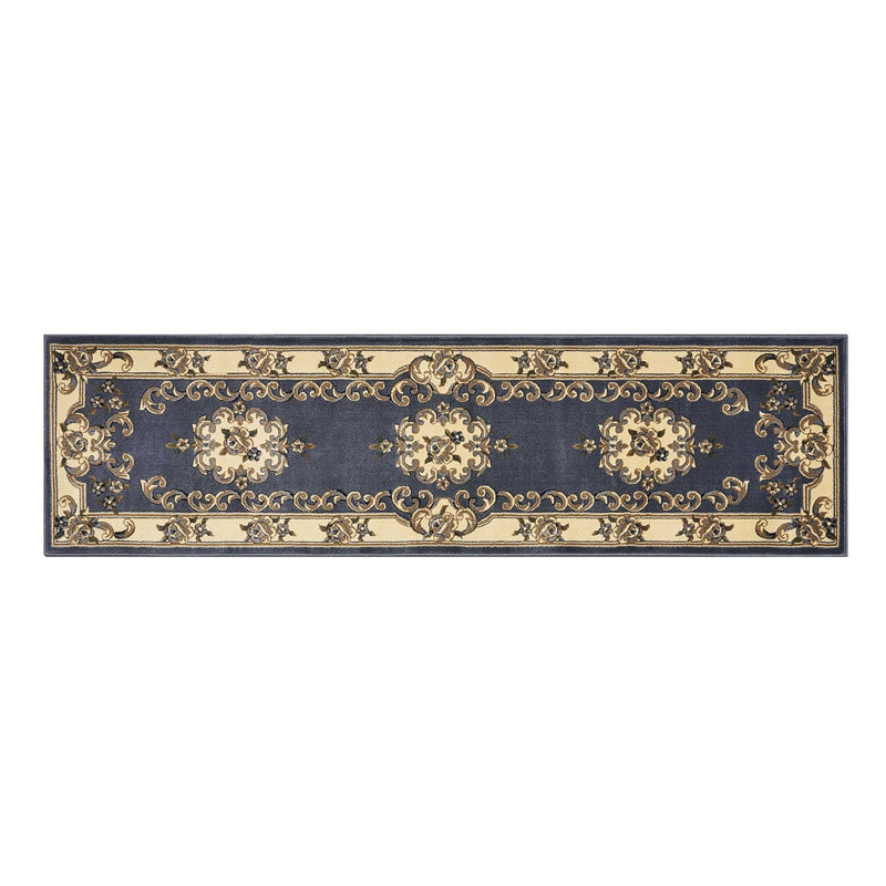Rugs Runner Rugs - 2'2" x 7'11" Runner Polypropylene Blue Area Rug HomeRoots