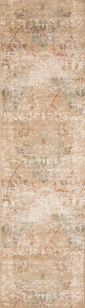 Rugs Runner Rugs 2'2" x 7'11" Runner Polypropylene Champagne Area Rug 3494 HomeRoots