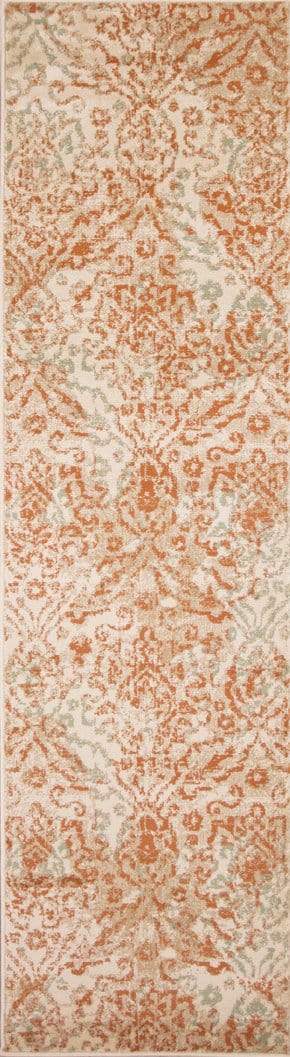 Rugs Runner Rugs 2'2" x 7'11" Runner Polypropylene Champagne Area Rug 3495 HomeRoots