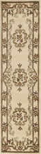 Rugs Runner Rugs 2'2" x 7'11" Runner Polypropylene Ivory Area Rug 3673 HomeRoots
