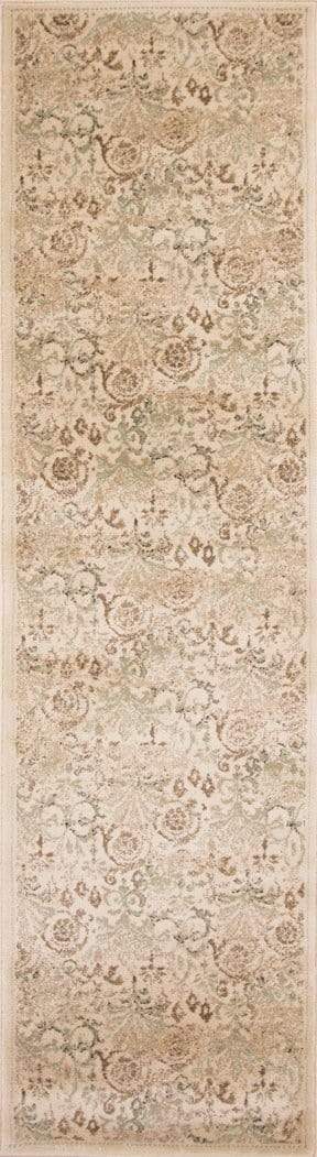 Rugs Runner Rugs - 2'2" x 7'11" Runner Polypropylene Ivory Area Rug HomeRoots