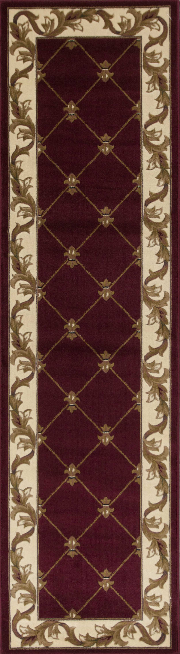Rugs Runner Rugs 2'2" x 7'11" Runner Polypropylene Red Area Rug 3685 HomeRoots