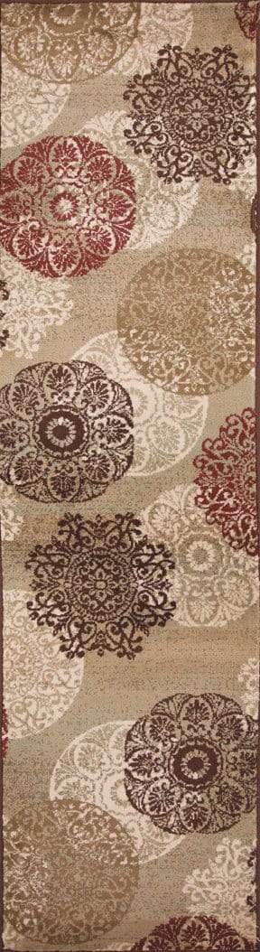Rugs Runner Rugs - 2'2" x 7'11" Runner Polypropylene Sand Area Rug HomeRoots