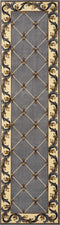 Rugs Runner Rugs 2'2" x 7'11" Runner Polypropylene Slate Blue Area Rug 3691 HomeRoots