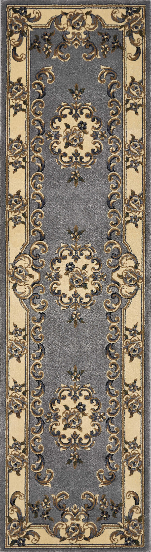 Rugs Runner Rugs - 2'2" x 7'11" Runner Polypropylene Slate Blue Area Rug HomeRoots