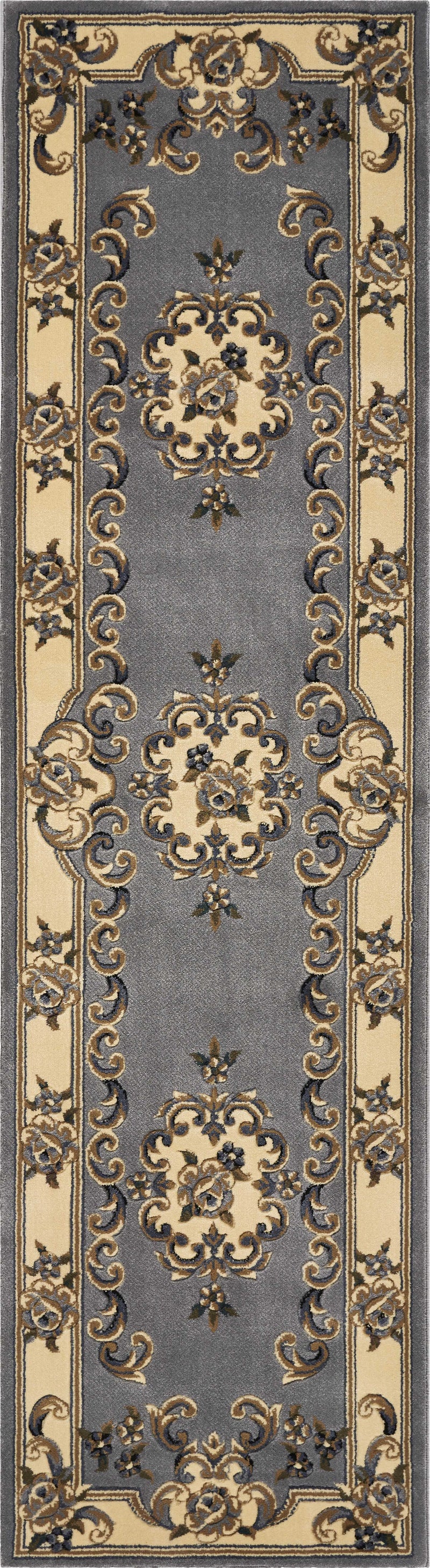 Rugs Runner Rugs - 2'2" x 7'11" Runner Polypropylene Slate Blue Area Rug HomeRoots