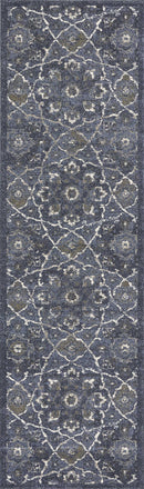Rugs Runner Rugs - 2'2" x 7'6" Runner Polypropylene Denim Area Rug HomeRoots